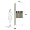 Ver imagem 3 de Paneleiro com Nicho de Microondas Luciane 70cm 4 Portas e 1 Nicho Luci