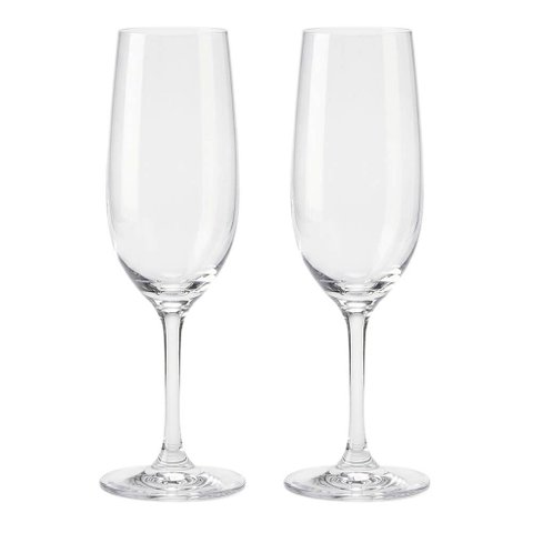 Jogo de Taças de Champanhe de Cristal com Titânio Dom Paris 235ml 2 Peças - Seu Lar