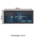 Ver imagem 3 de Armário Aéreo Cozinha 80 Cm Proença 1 Porta 100% Mdf Nogueira/nude - Demóbile