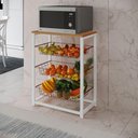 Ver imagem 1 de Fruteira Com Suporte Para Micro-Ondas Barcelona Aço Branco Cesto Cobre Tampo Canela Cor: Cobre