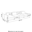 Ver imagem 4 de Sofá Ilha e Puff Sala Living 505cm Siesta M22 Boucle Bege Claro - Mpozenato