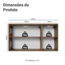 Ver imagem 2 de Kit 2 Armários Aéreos de Cozinha 3 Portas 120 cm Rustic/Preto Vidro Reflecta Bronze Vinil Madesa
