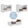 Berço Americano 3 em 1 com Rodízios para Colchão 70 x 130 cm Multimóveis Pimpolho FG0504B - 6