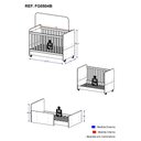 Ver imagem 5 de Berço Americano 3 em 1 com Rodízios para Colchão 70 x 130 cm Multimóveis Pimpolho FG0504B