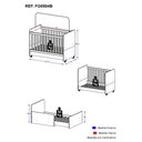 Ver imagem 5 de Berço Americano 3 em 1 com Rodízios para Colchão 70 x 130 cm Multimóveis Pimpolho FG0504B