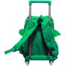 Mochila Infantil Menino Escolar Rodinhas Resistente 3D Im Alça Costas Bolsa Tubarão Dragão - Verde - 3