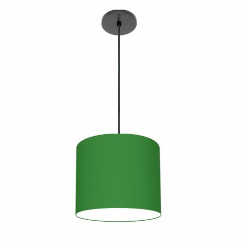 Lustre Luminária Pendente Vivare Free Lux Pe-4105pr Cúpula em Tecido 20x22cm