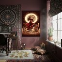 Ver imagem 2 de Quadro Decorativo Hora da Cigana 70x50cm Mold Preta
