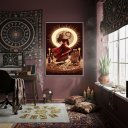 Ver imagem 1 de Quadro Decorativo Hora da Cigana 70x50cm Mold Preta