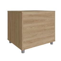 Mesa de Cabeceira Casinha para Pet 54cm com Almofada Aveiro Oak/branco Pet002 Completa Móveis - 4