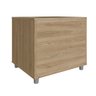 Mesa de Cabeceira Casinha para Pet 54cm com Almofada Aveiro Oak/branco Pet002 Completa Móveis - 4