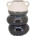 Ver imagem 1 de Vaso Decorativo Enfeite Casa Cerâmica 26x18x18cm Cinza