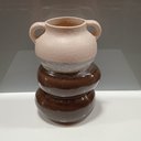 Ver imagem 3 de Vaso Decorativo Enfeite Casa Cerâmica 26x18x18cm Cinza