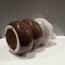 Ver imagem 5 de Vaso Decorativo Enfeite Casa Cerâmica 26x18x18cm Cinza