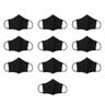 Kit 10 Máscaras Pano Proteção Resp. Dupla Lavável - Infantil Preta - 1