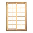 Ver imagem 2 de Porta Balcão de Correr de Madeira Itaúba Quadriculada 2 Folhas Reto Bat.14 Cm-2.15 (a) X 1.60 (l)