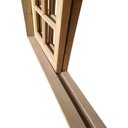 Ver imagem 5 de Porta Balcão de Correr de Madeira Itaúba Quadriculada 2 Folhas Reto Bat.14 Cm-2.15 (a) X 1.60 (l)