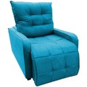 Ver imagem 3 de Poltrona Retratil e Reclinavel Com Rodape Regulavel Azera Turquesa