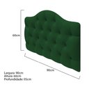 Ver imagem 3 de Cabeceira Suspensa Imperatriz 90 cm Solteiro Suede Verde - Doce Sonho Móveis