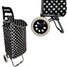 Carrinho de Feira Bolsa Multiuso Cetim com 2 Rodas Estampada - 4
