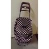 Carrinho de Feira Bolsa Multiuso Cetim com 2 Rodas Estampada - 6