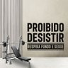 Adesivo de Parede Academia Frase Proibido Desistir (126x95cm) Cor Preto - 2