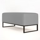 Ver imagem 3 de Puff Decorativo Para Sala de Estar Cléo W01 Base de Ferro 90 cm Suede Cinza - Lyam Decor