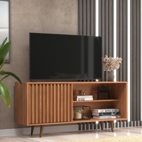 Rack de Tv até 55 Pol. Menorca com 1 Porta - Freijó