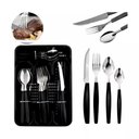 Ver imagem 1 de Conjunto Jantar Kit Talher Garfo Colher e Colher de Sobremesa Cor Preta
