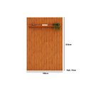 Ver imagem 4 de Painel Quarto P/ Tv até 55 Pol Pratic Ripado C/ 1 Prateleira 143x212cm Cedro - Dj Móveis