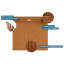 Ver imagem 3 de Painel Quarto P/ Tv até 55 Pol Pratic Ripado C/ 1 Prateleira 143x212cm Cedro - Dj Móveis