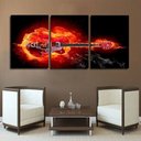 Ver imagem 1 de Quadros Decorativos Guitarra em Chamas 120 X 60 Cm