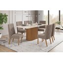 Ver imagem 3 de Mesa de Jantar Solana 180 C/ Vidro Nature/off White - Henn