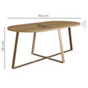 Ver imagem 4 de Conjunto Mesa de Centro Sala de Estar 27959 Hanover Dourado Artesano