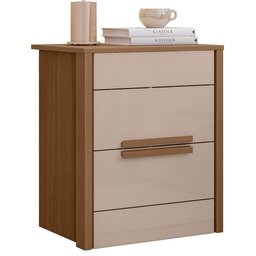 Mesa de Cabeceira Dhara 2 Gavetas Caarvalho Fendi - 1