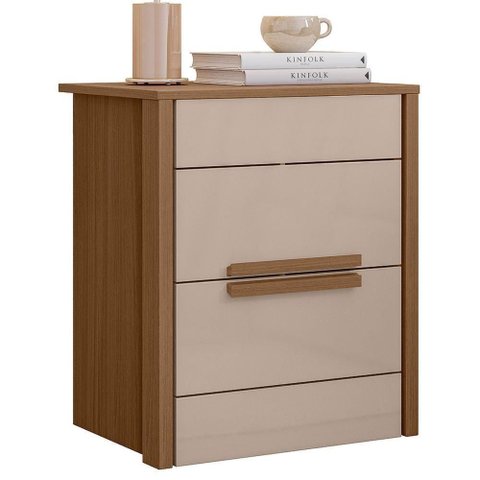 Mesa de Cabeceira Dhara 2 Gavetas Caarvalho Fendi