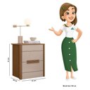 Ver imagem 4 de Mesa de Cabeceira Dhara 2 Gavetas Caarvalho Fendi