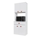 Ver imagem 7 de Kit Cozinha Atenas 9 Portas Armário Aéreo Torre Balcão