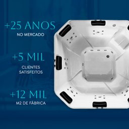 Spa Quadrado Turqueza Padrão com Hidro em Acrílico - 220v - 5