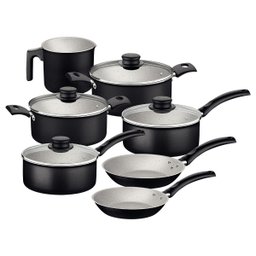 Jogo de Panelas Tramontina Turim 7 Peças em Alumínio Antiaderente Starflon Max Preto - 1