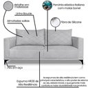 Ver mais imagens de Sofa Nori 2 Lugares Pes de Ferro 160cm Linho Boucle 3302 Ezz 3302