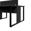 Ver imagem 6 de Plataforma Dupla 1,20 m X 1,20 m com Divisória e Caixas de Tomadas Pés Metal F5 Office Cor:Preto