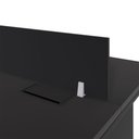 Ver imagem 5 de Plataforma Dupla 1,20 m X 1,20 m com Divisória e Caixas de Tomadas Pés Metal F5 Office Cor:Preto