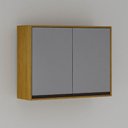 Ver imagem 1 de Armário de Cozinha Nala Aéreo 2 Portas Mobilihouse Cinamomo/cinza Acetinado