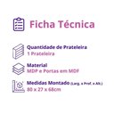 Ver imagem 5 de Armário de Cozinha Nala Aéreo 2 Portas Mobilihouse Cinamomo/cinza Acetinado