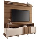 Ver imagem 2 de Estante Painel para Tv 65 Pol com Rodízios Cloud B01 Castanho Off White - Lyam Decor
