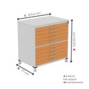 Ver imagem 3 de Mapoteca 10 Gavetas Map10 120,4cm X 122,3cm Aço