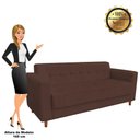 Ver imagem 6 de Sofá 3 Lugares Arezzo Suede Marrom