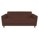 Ver imagem 1 de Sofá 3 Lugares Arezzo Suede Marrom