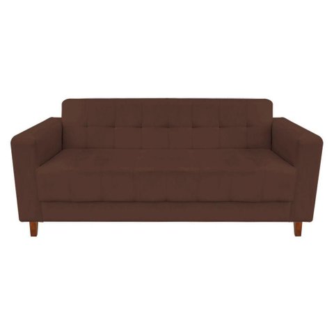 Sofá 3 Lugares Arezzo Suede Marrom
